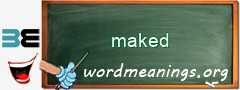 WordMeaning blackboard for maked